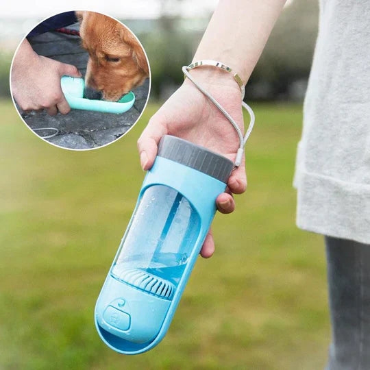 Pet hydration bottle for dogs and cats, ensuring fresh water access anywhere, anytime.