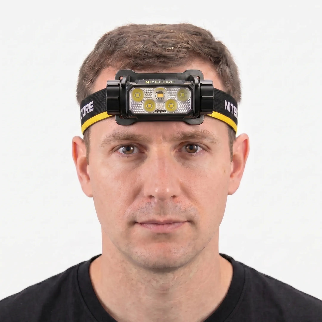 Bright USB-C rechargeable LED headlamp, ideal for outdoor adventures, emergencies, & professional use.