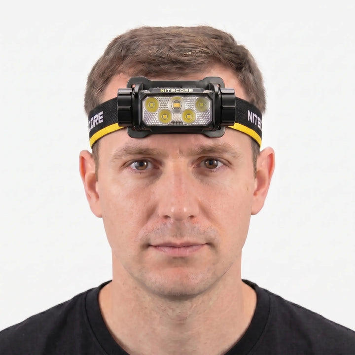 Bright USB-C rechargeable LED headlamp, ideal for outdoor adventures, emergencies, & professional use.