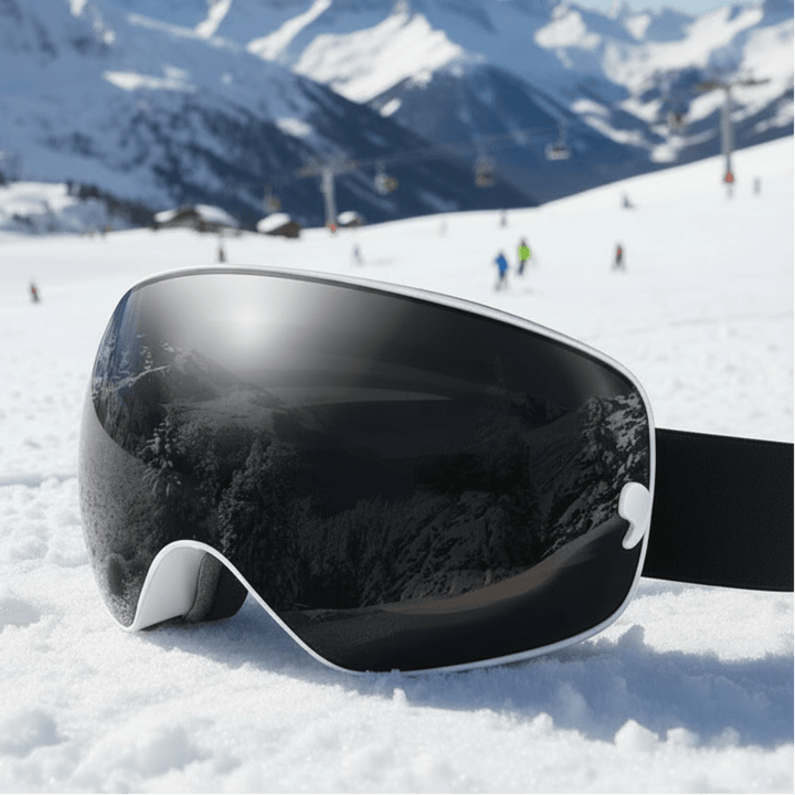 Unisex Premium Ski Goggles with Anti-Fog & UV400 Night Vision lenses for ultimate winter sports protection.