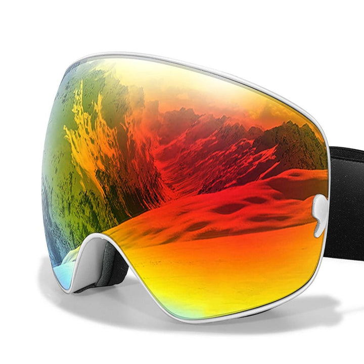 Unisex ski goggles: Anti-fog, UV400, night vision. Essential eye protection for winter sports & snowboarding.