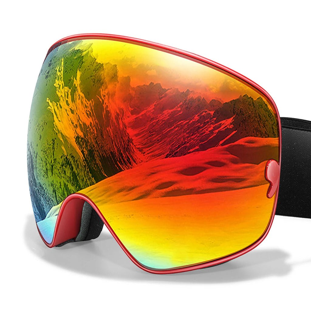 Experience enhanced visibility with UV400, anti-fog, night vision ski goggles. Unisex and helmet compatible.