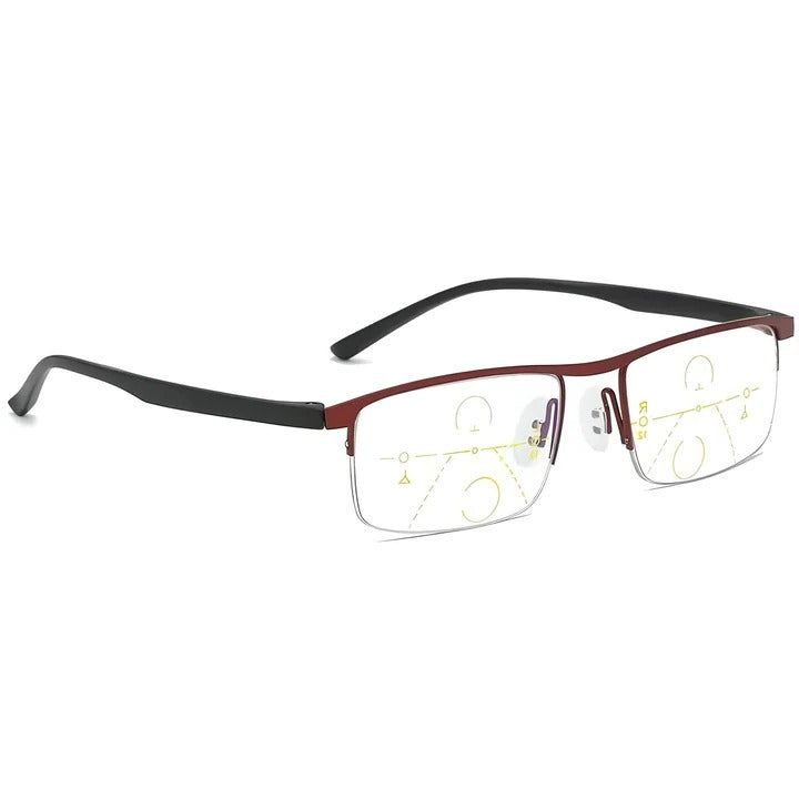 Smart unisex multifocal eyewear, blue light & UV protection for all-day comfort.