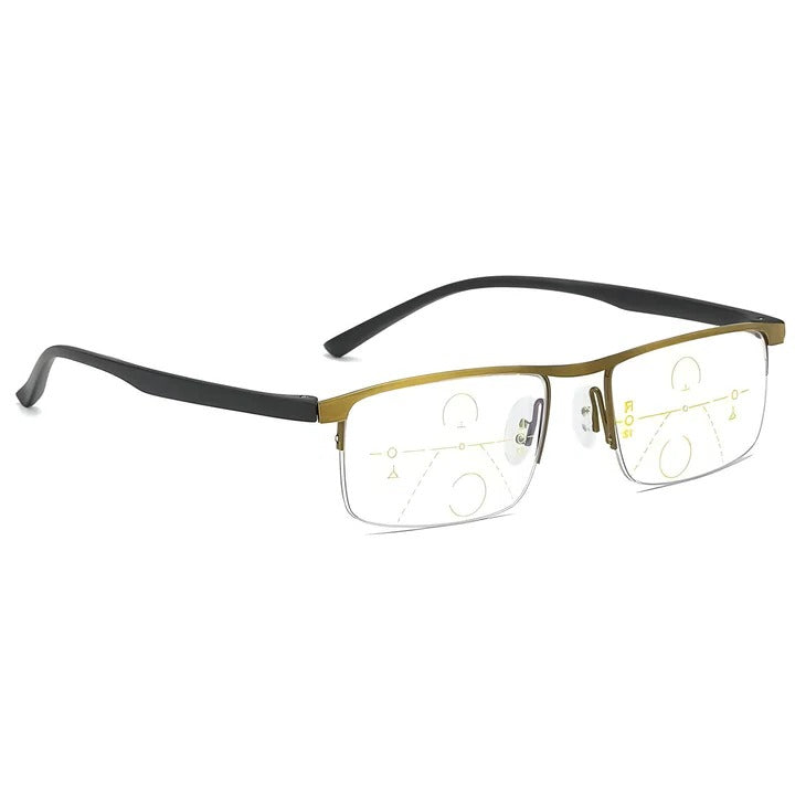 Vision aid unisex computer glasses with progressive lenses, blue light & UV filter.