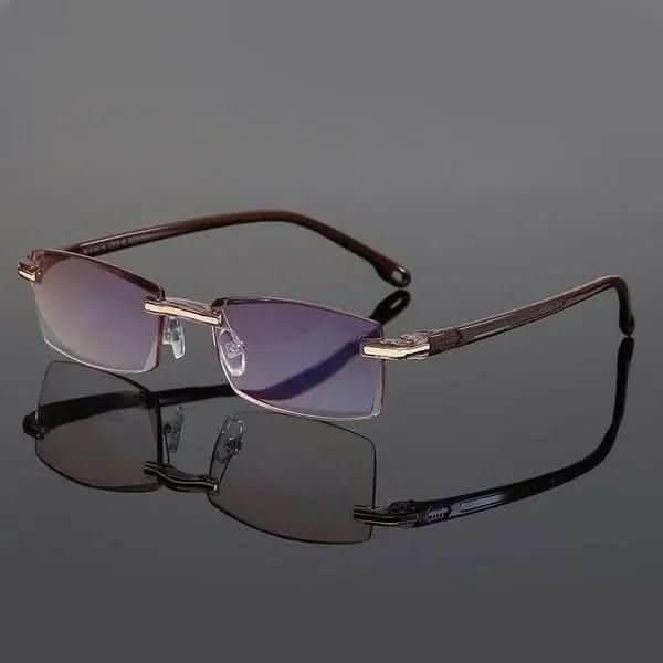 Lightweight blue light blocking progressive reading glasses for men & women, enhancing visual comfort.