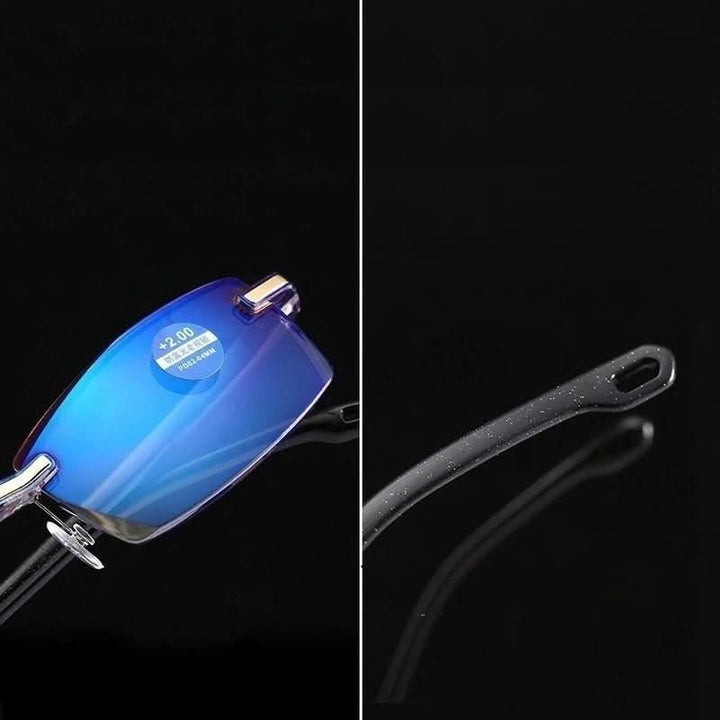 Multifocal progressive reading glasses, lightweight & blue light blocking for enhanced daily vision.