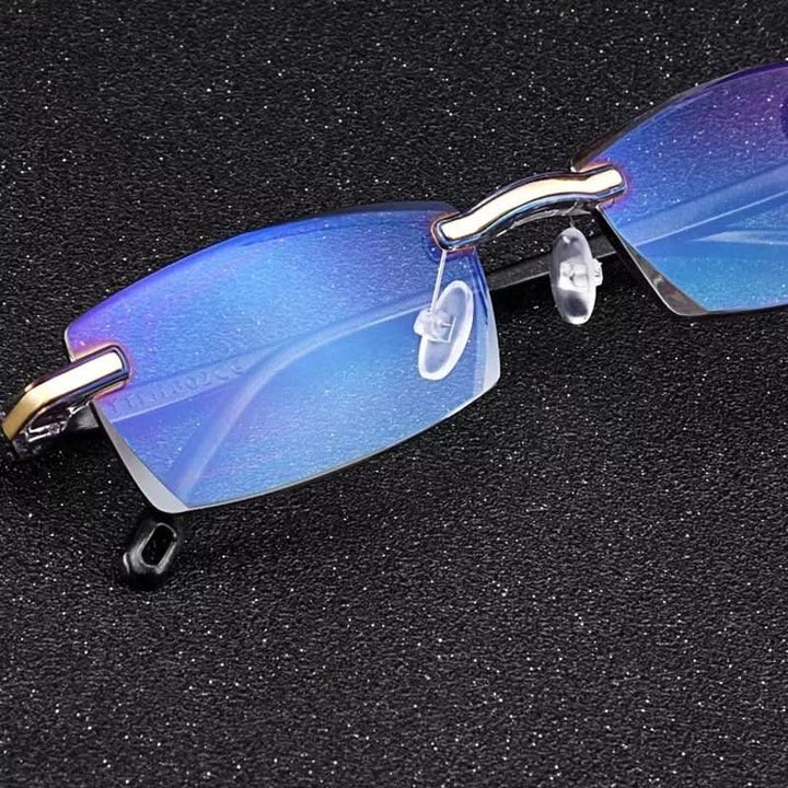 Stylish unisex progressive reading glasses, anti-glare & comfortable fit for improved readability.