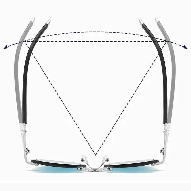 Vision aid sunglasses: unisex progressive reading lenses, anti-blue light, UV400 protection.