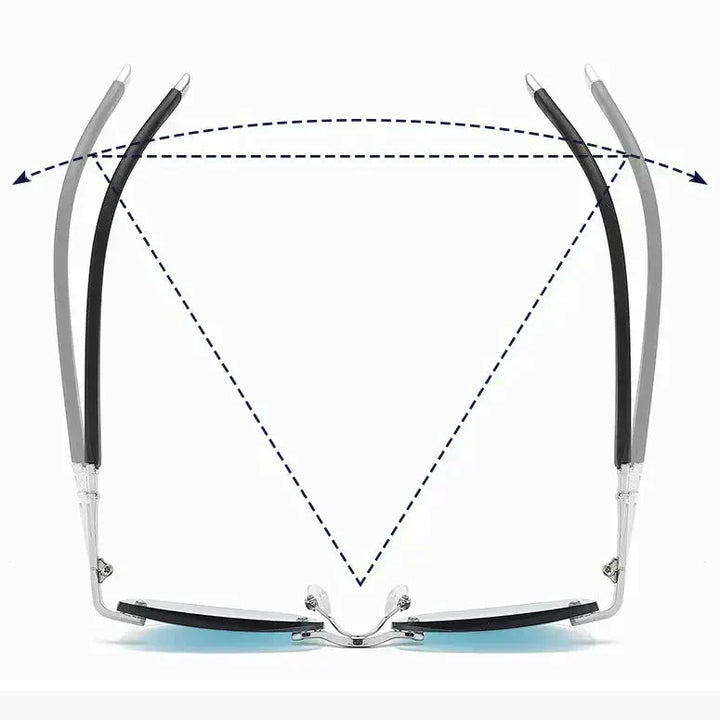 Vision aid sunglasses: unisex progressive reading lenses, anti-blue light, UV400 protection.
