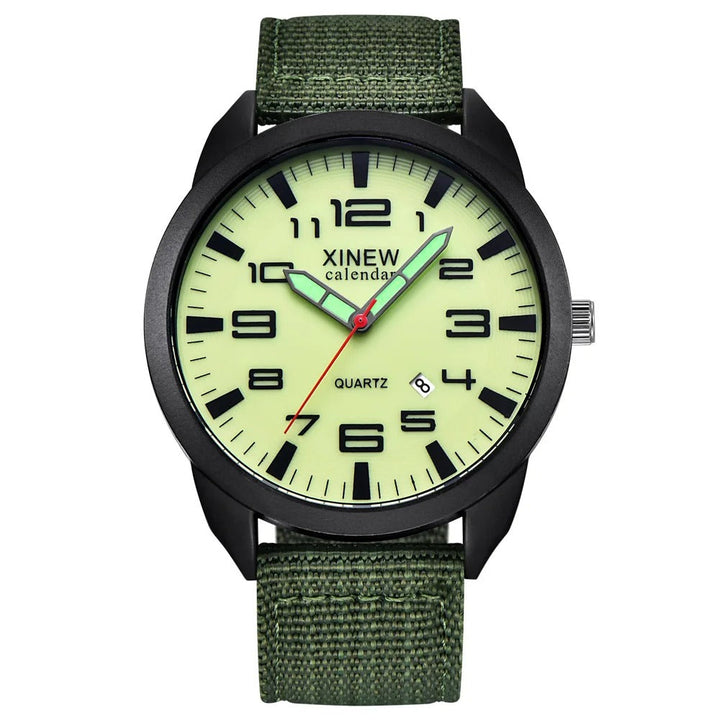 Elegant unisex quartz timepiece featuring a bright luminous dial, date display, and durable metal strap.
