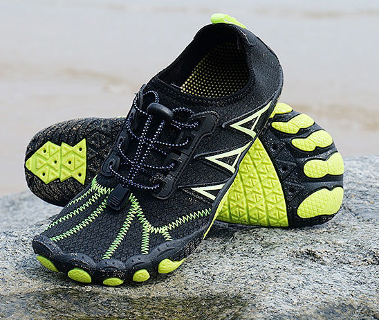 Flexible & protective water shoes for adults, great for river hiking & lake exploration.