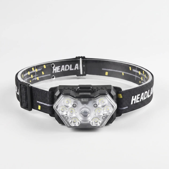 High-performance rechargeable headlamp with motion sensor, great for night hiking and hands-free tasks.