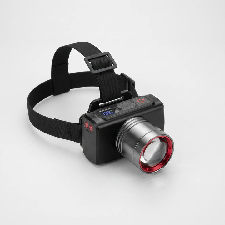 Rechargeable LED headlamp for camping & hiking. Hands-free illumination for trails, tent setup, and nighttime exploring.