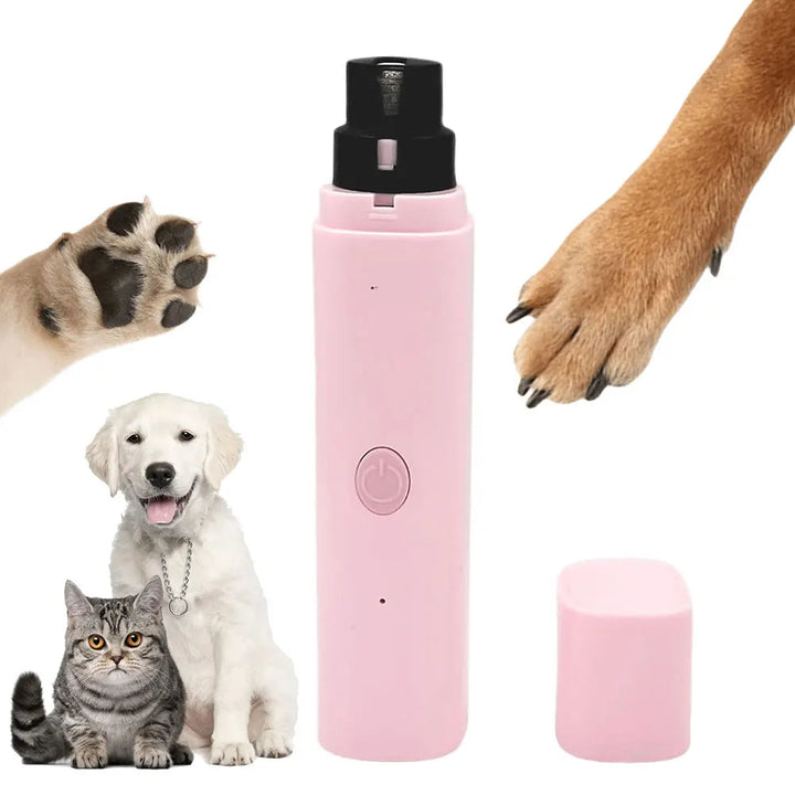 Rechargeable pet nail grinder, quiet operation with LED, essential for at-home pet grooming