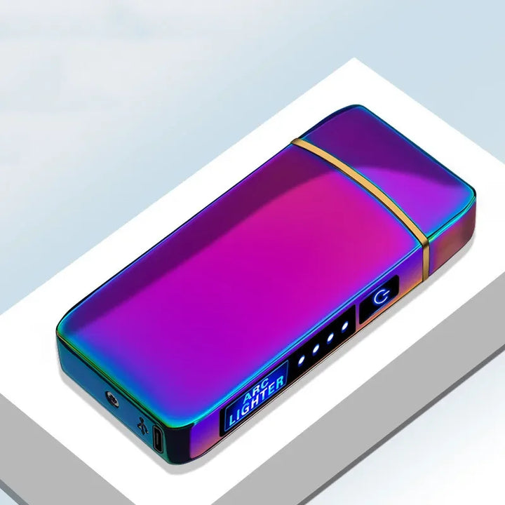 Versatile windproof USB rechargeable plasma lighter, perfect for candles, pipes & more.