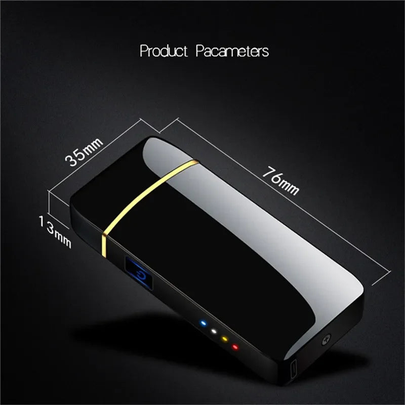 Reliable windproof electric arc lighter, USB rechargeable, flameless for outdoor/indoor.