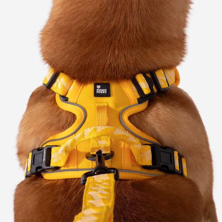 All-weather reflective adjustable outdoor dog harness, built to last and protect.