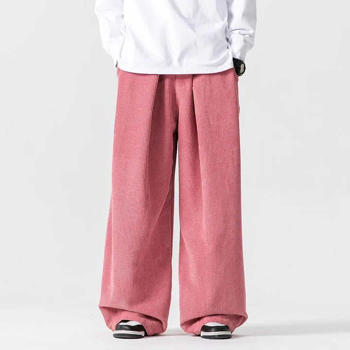 90s style wide-leg drawstring pants, a relaxed fit in army green for unisex casual attire.