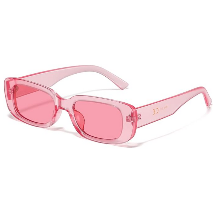 Vintage style Y2K fashion sunglasses, retro rectangular frames with essential UV400.
