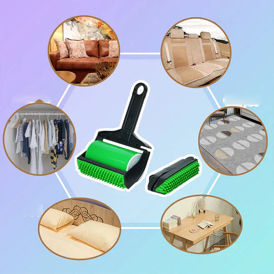 Easy-to-clean pet hair remover, a reusable lint roller for hassle-free maintenance after fur removal.