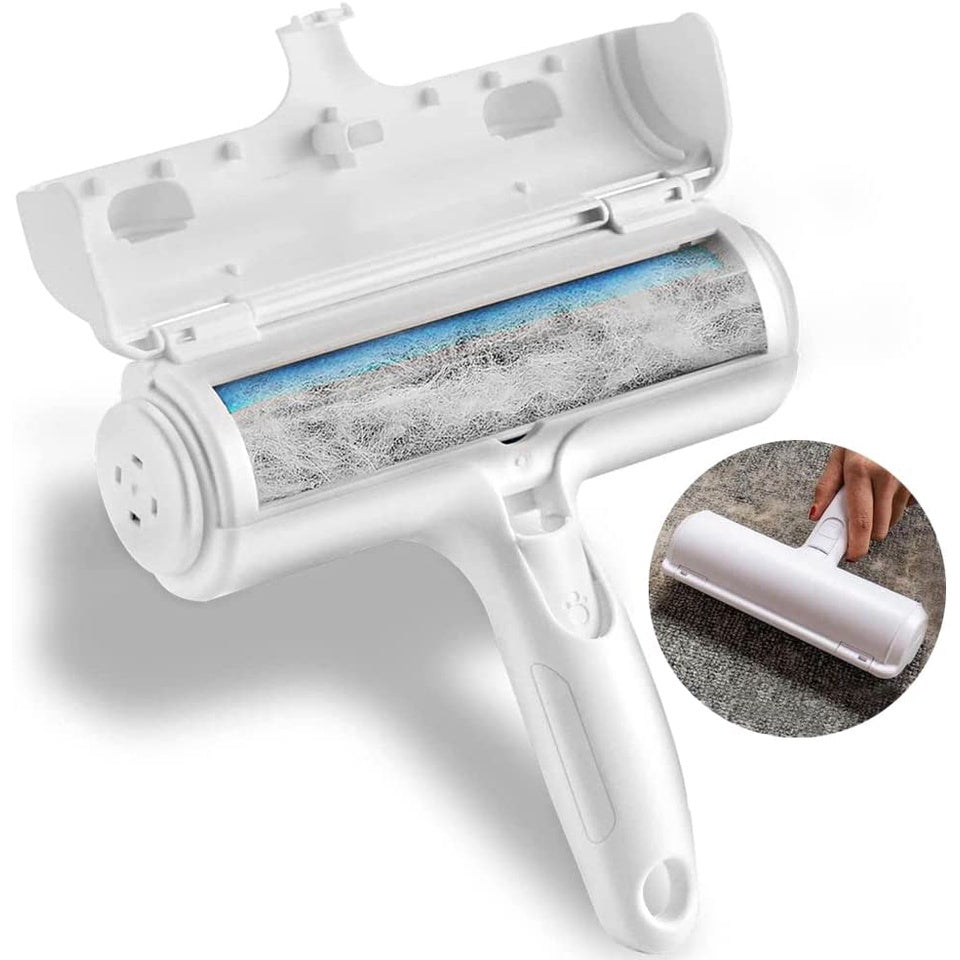 Reusable lint roller alternative for pet grooming, tackles cat and dog hair on fabrics.