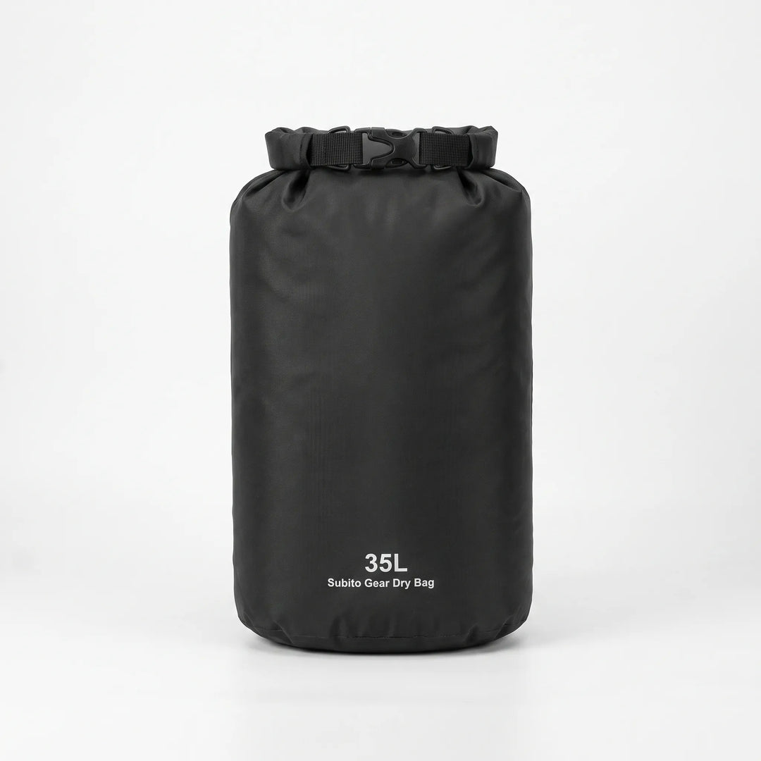 Spacious waterproof storage dry bag for outdoor gear, ideal for hiking, camping, boating.