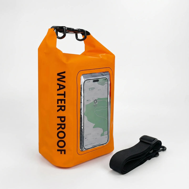 From kayaking to camping, this waterproof roll-top dry bag with touchscreen window is your essential gear.