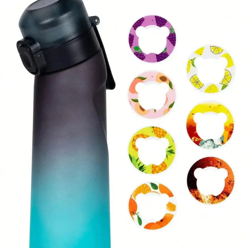Unisex scented water bottle, 22 fl oz, for flavored hydration with aroma pods.
