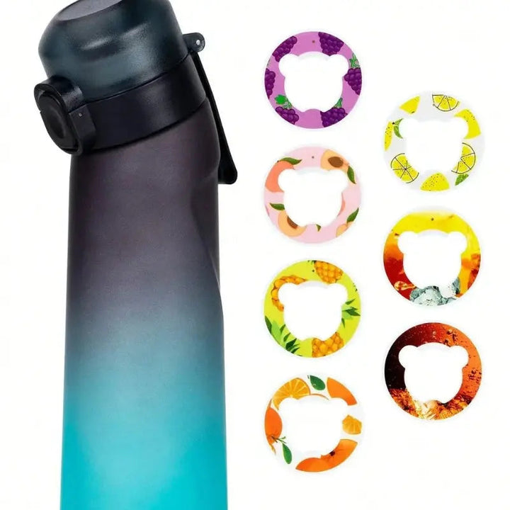 Unisex scented water bottle, 22 fl oz, for flavored hydration with aroma pods.
