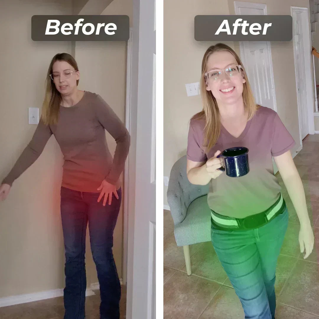 Ergonomic sciatica & back support belt for men & women, easing lower back & SI joint pain.