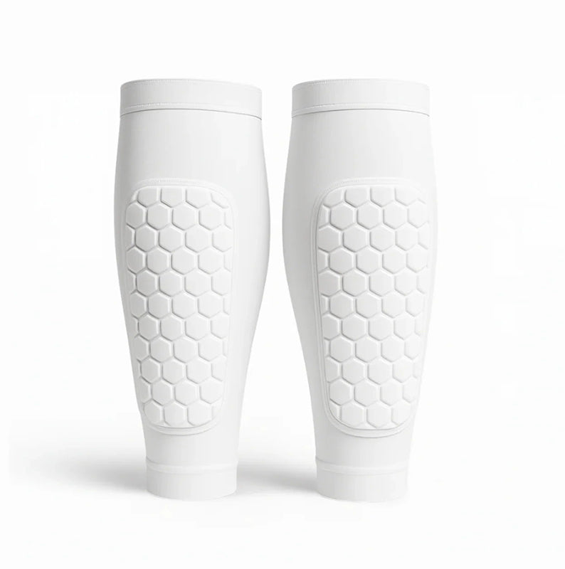 Versatile unisex shin guard sleeves for ultimate athletic comfort in skiing, soccer, and sports.