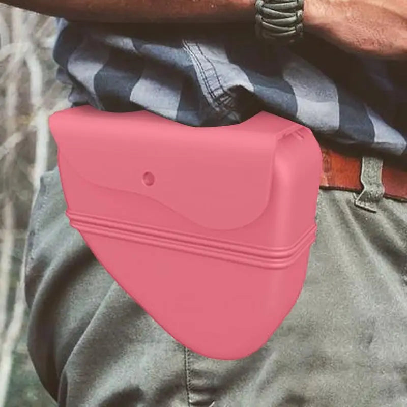 Durable silicone dog treat pouch, ideal pet accessory for convenient dog walking.