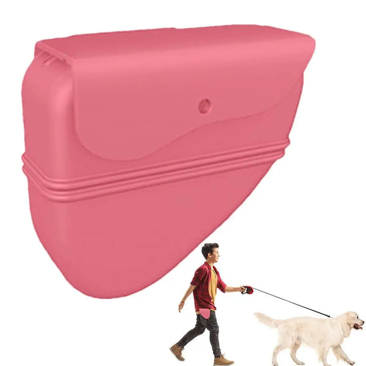 Hands-free silicone dog treat pouch, great for pet training with essential treats.