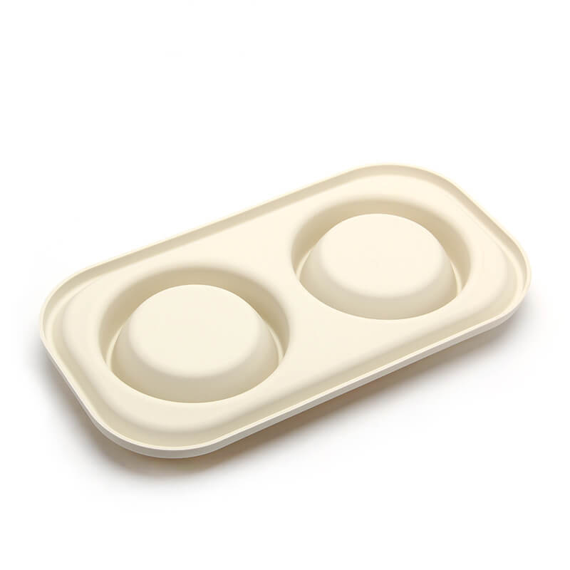 Durable non-slip silicone double bowl, ideal as a slow feeder for pet health, available in unisex design.