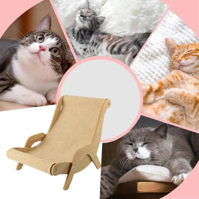 Elegant cat furniture: sisal scratching chair, ideal pet lounge for rest and play