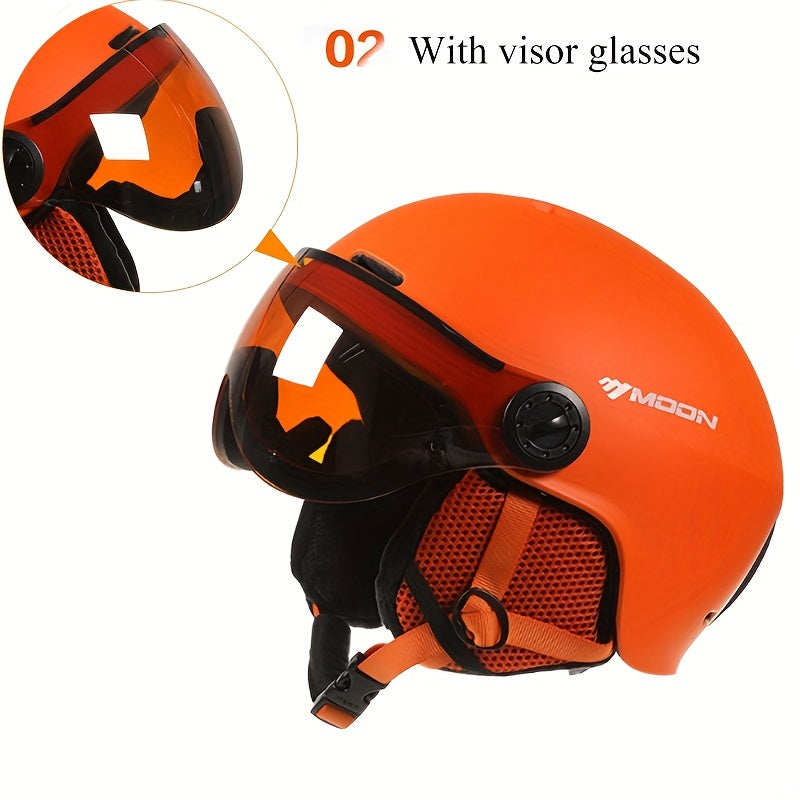 Sleek unisex ski helmet, ultimate safety and comfort for high-performance winter sports & snowboarding.