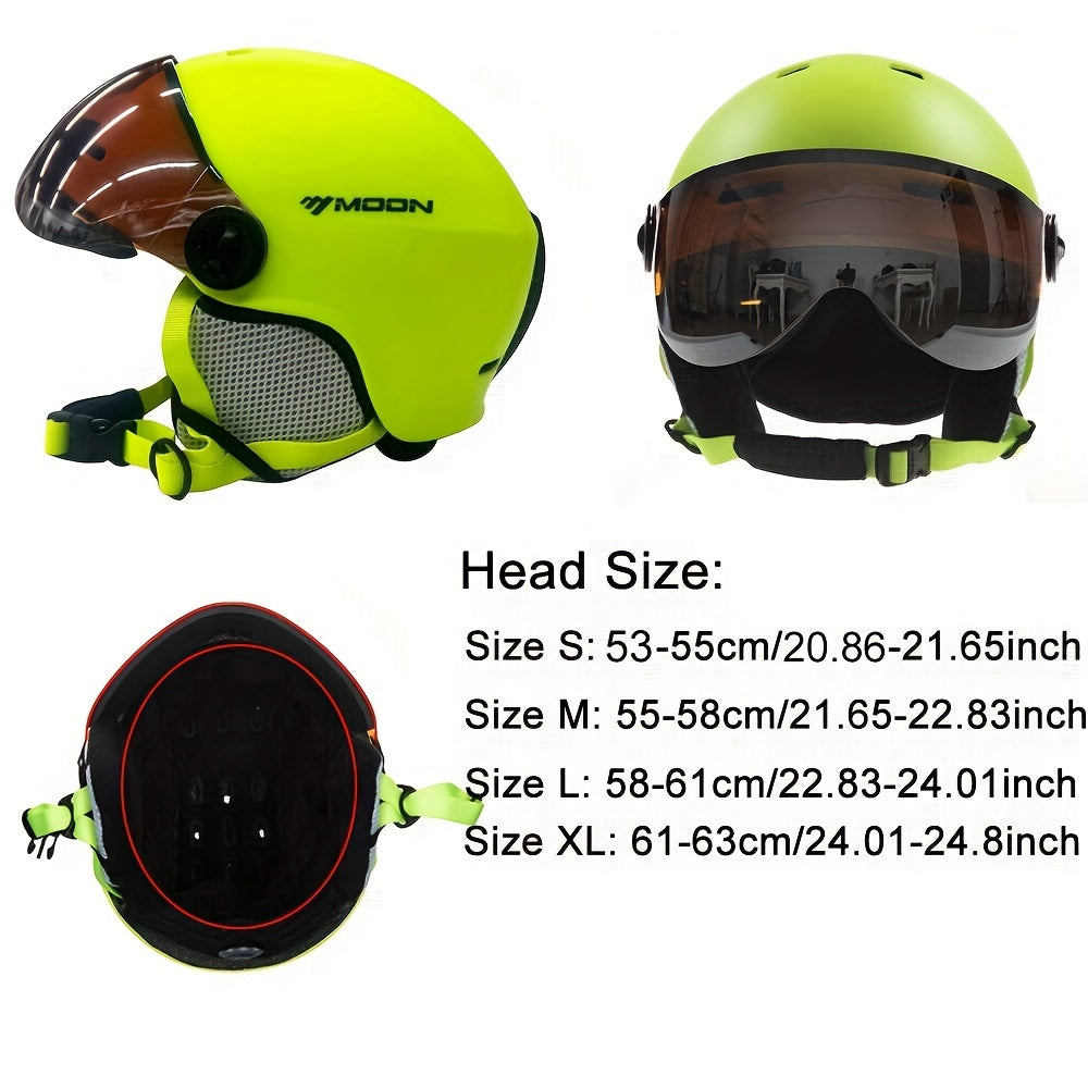 Unisex adjustable ski helmet, designed for ultimate safety & comfort in varied outdoor activities.