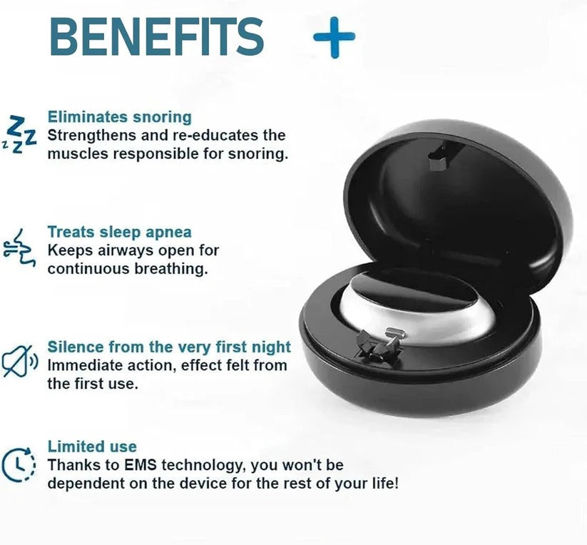 Snore reduction sleep aid for adults, promoting better breathing and comfortable, quiet nighttime routines.