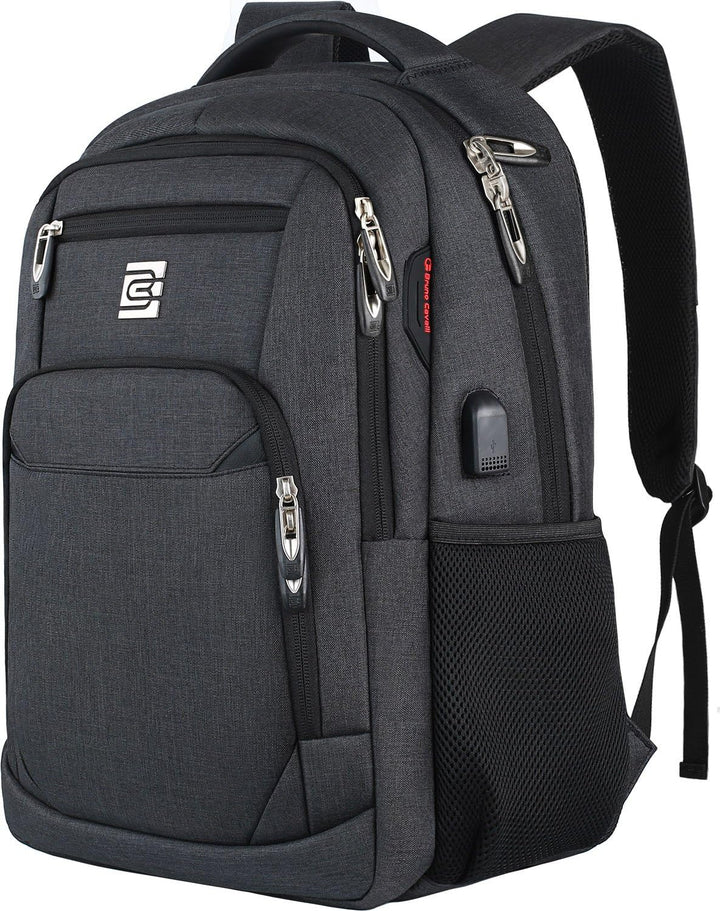 Lightweight anti-theft backpack with USB charging, water-resistant for all-weather protection.