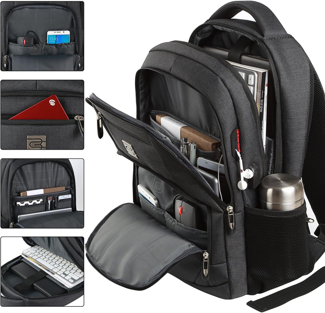 Multipurpose anti-theft backpack, versatile for travel, work, or school, with USB charging.