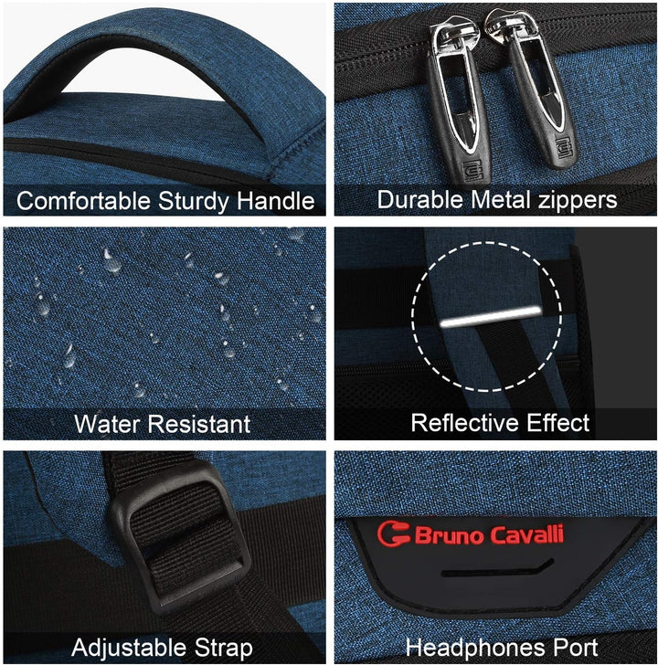 Modern anti-theft USB charging backpack, water-repellent, ideal for secure commute & travel.