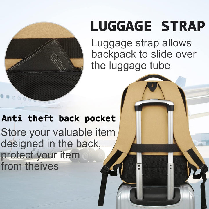 Innovative anti-theft backpack, external USB charging, fits 15.6" laptops, secure & stylish.