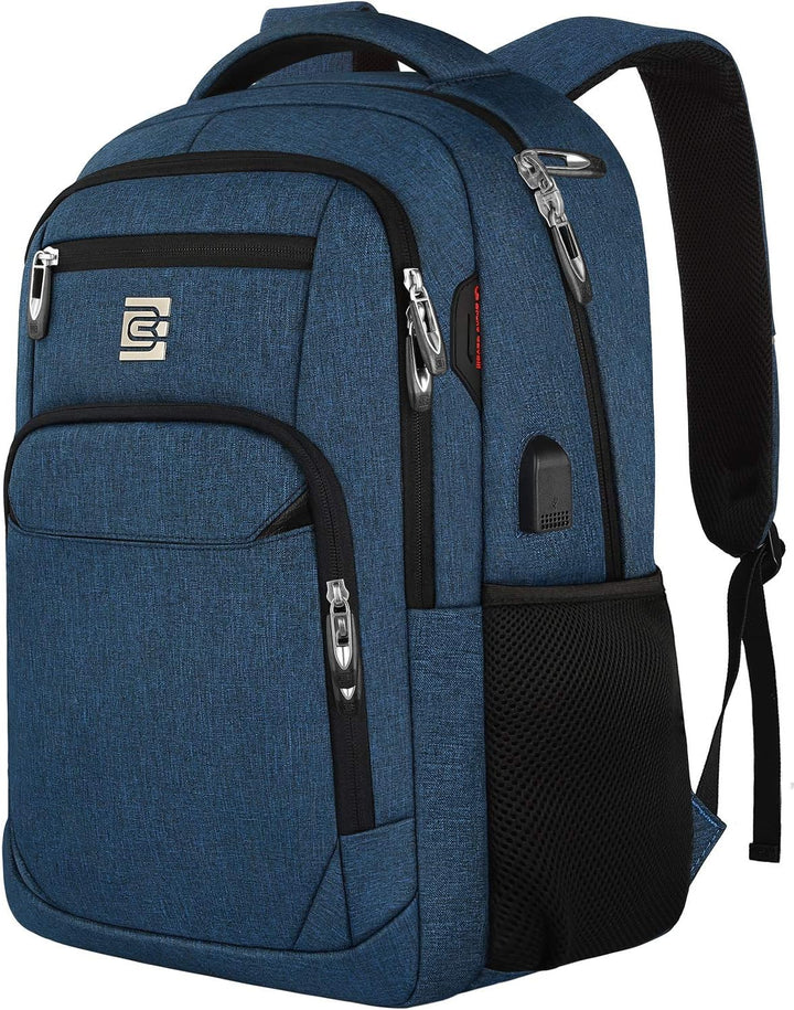 Stylish anti-theft backpack with USB charging, for men & women, combines utility & fashion.