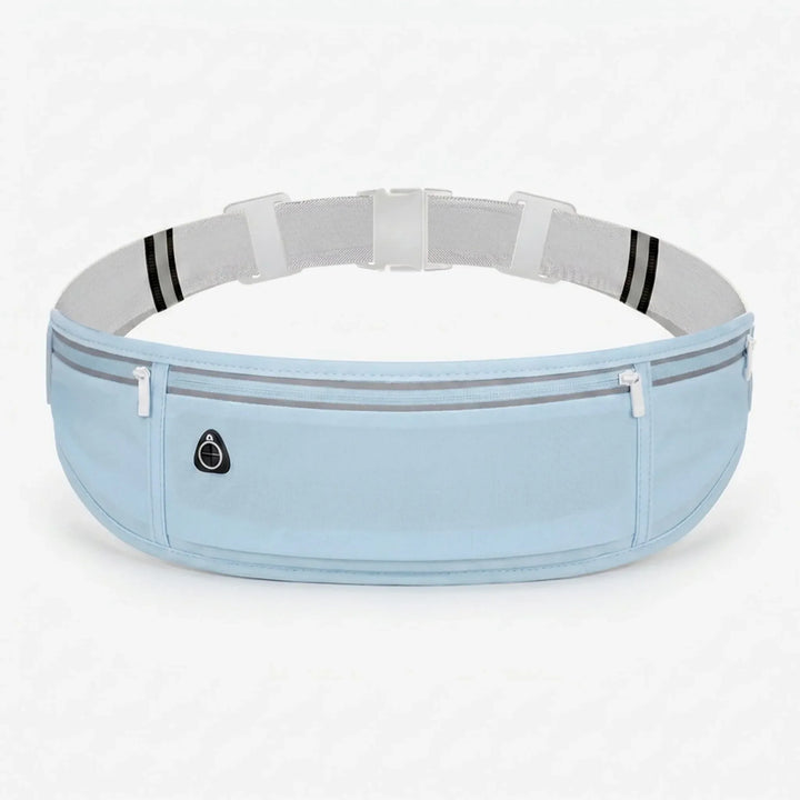 Jogging phone holder: Unisex running belt with reflective details & secure pockets for active lifestyles.