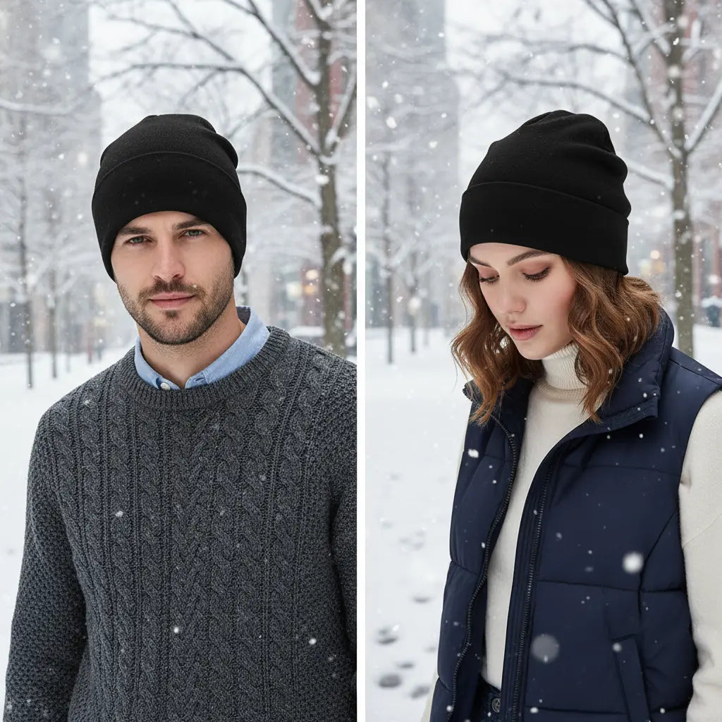 Unisex slouchy beanie hat, perfect for everyday comfort and warmth, a casual winter accessory.