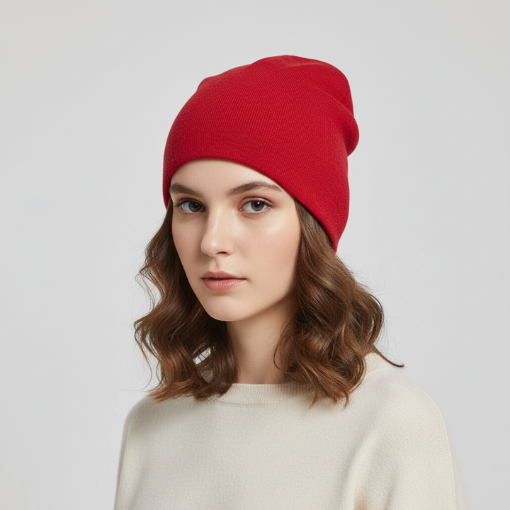 Comfortable unisex slouchy beanie hat, essential warm headwear for chilly autumn & winter days.