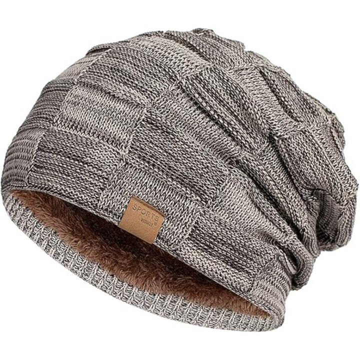 Cozy unisex slouchy beanie. Stylish headwear for men & women during cold winter days.