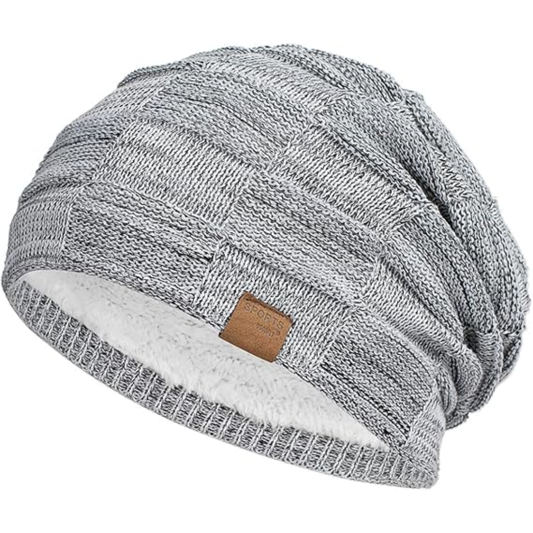 A cozy unisex slouchy winter beanie. Warm, stylish, and comfortable for cold weather.
