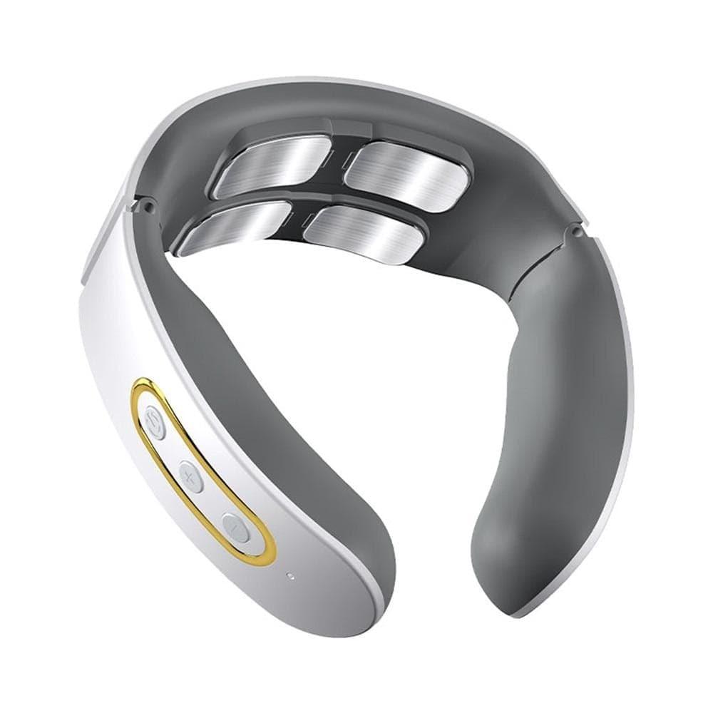 Unisex Smart 4D Neck & Shoulder Massager with heat relief for pain & muscle relaxation. Portable.