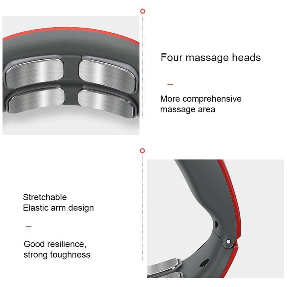 Ergonomic smart neck & shoulder massager provides targeted heat relief for pain and muscle stiffness.